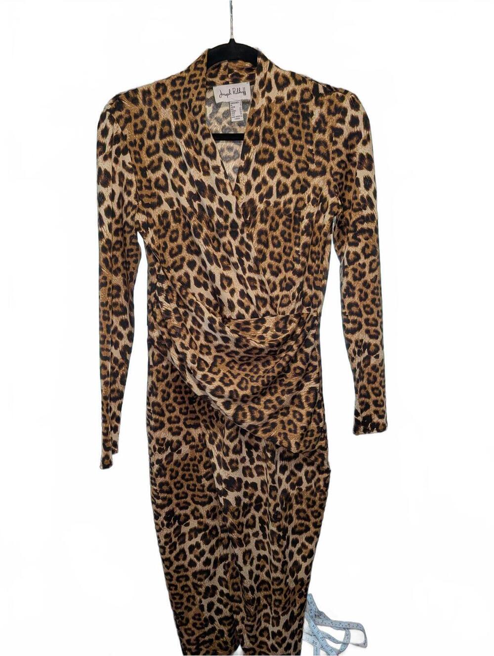 Joseph Ribkoff Leopard Print Long Sleeve Dress - SIZE 4